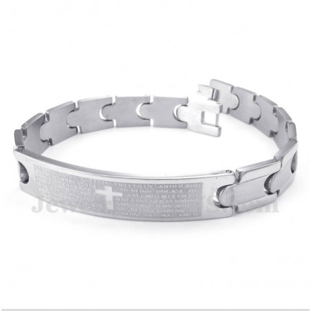 Men's Titanium Spanish Bible Verse Bracelet