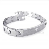 Men's Titanium Spanish Bible Verse Bracelet