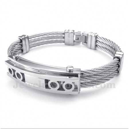 Men's Titanium Cable Bracelet