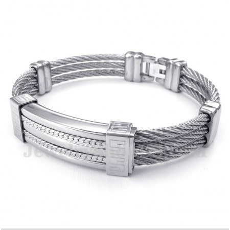 Men's Titanium Cable Bracelet