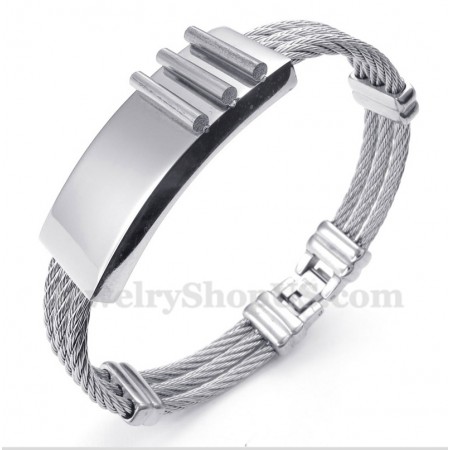 Men's Titanium Cable Bracelet