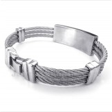 Men's Titanium Diamond Cable Bracelet