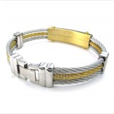 Men's Titanium Diamond Cable Bracelet