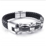 Men's Titanium Carbon Fiber Leather Bracelet