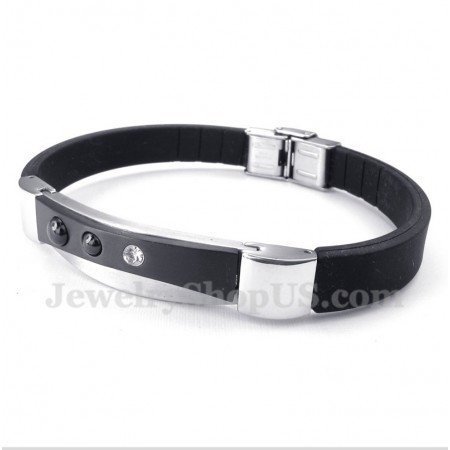 Men's Titanium Rubber Bracelet