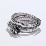 Fashion Snake Type Multi-loop Opening Titanium Bracelet for Men