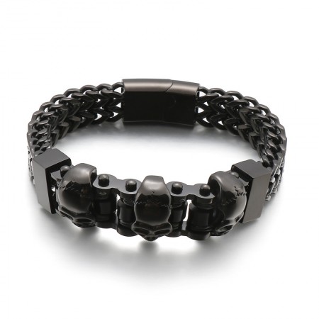 skull men's titanium bracelet