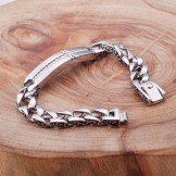  titanium cross with diamonds bracelet for men titanium vintage jewelry 