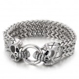  chic trendy titanium skull bracelet for sale