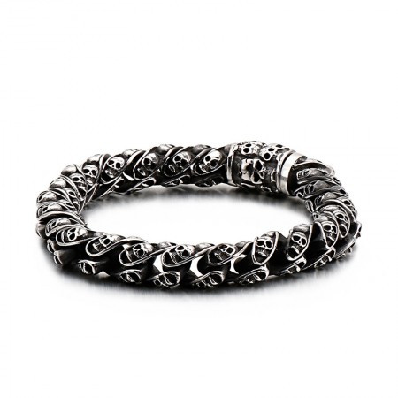 titanium skull bracelet chic biker ghost bracelet titanium jewelry