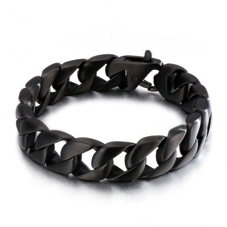 titanium Black Men's Bracelet Men's Chain